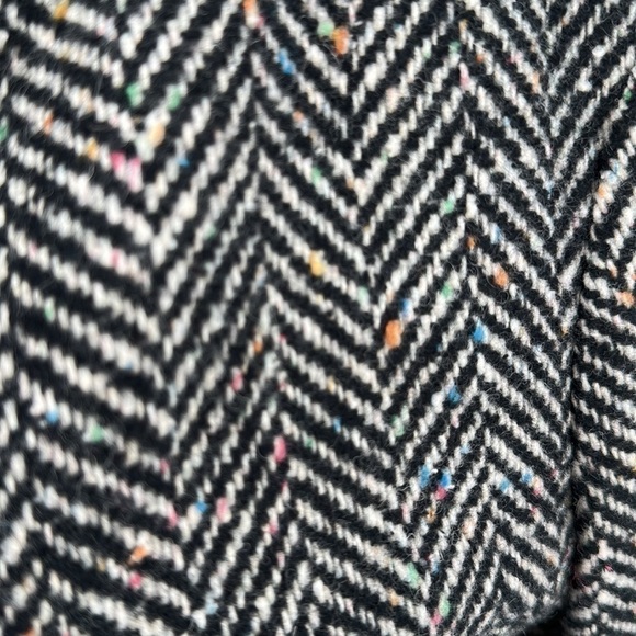 GLO Jeans Black & White Tweed Double Breasted Coat Size Large - Picture 3 of 16